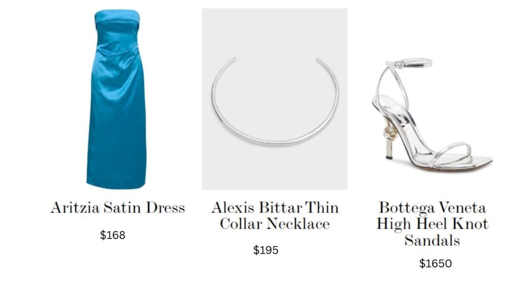 The Strapless Blue Dress