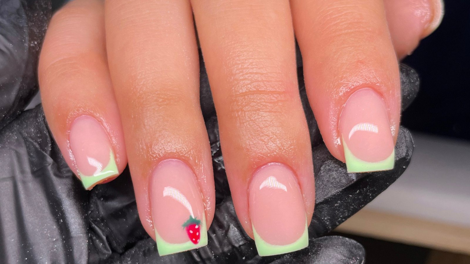 summer french tip nails